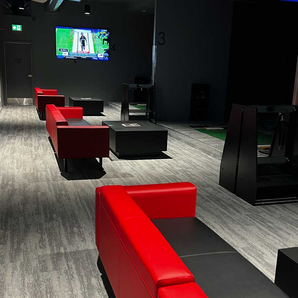 Shanks Golf Simulator Lounge Area